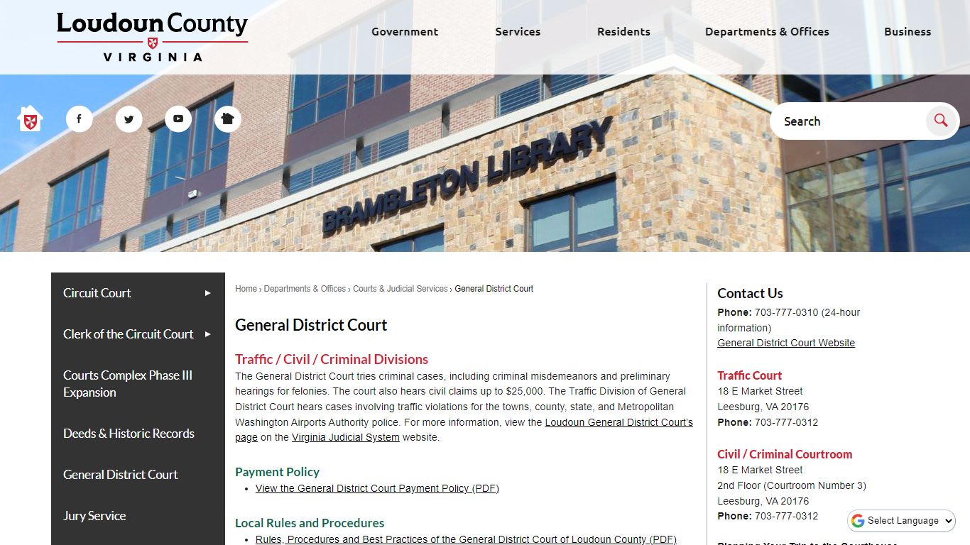 General District Court | Loudoun County, VA - Official Website